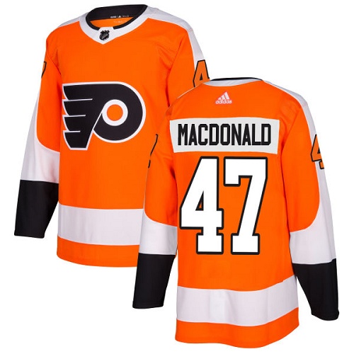 Adidas Flyers #47 Andrew MacDonald Orange Home Authentic Stitched NHL Jersey - Click Image to Close